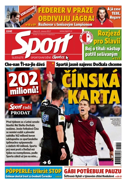 E-magazín Sport - 21.2.2017 - CZECH NEWS CENTER a. s.