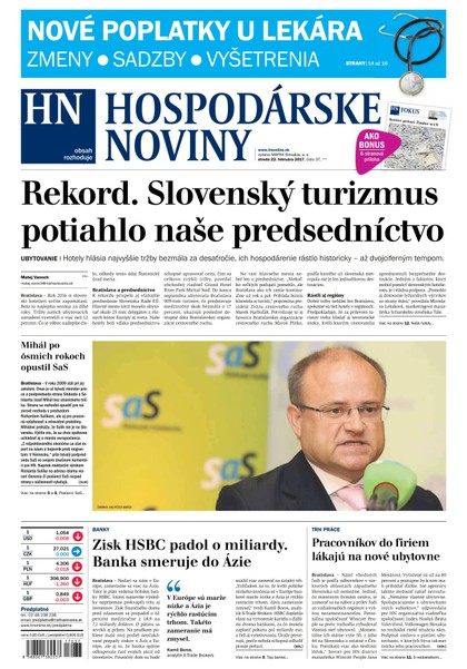 E-magazín Hospodárske noviny 22.02.2017 - MAFRA Slovakia, a.s.