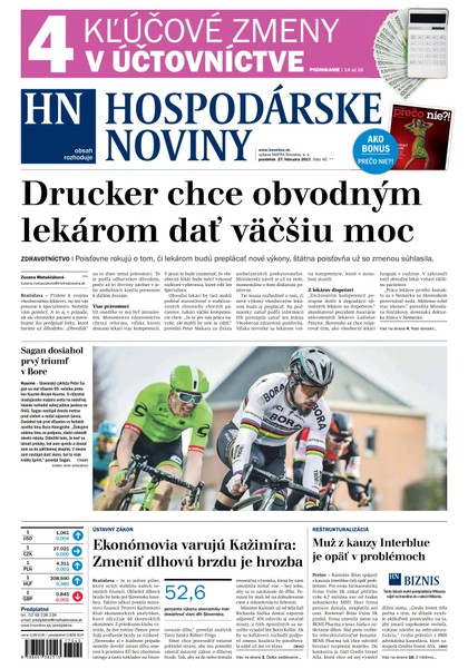 E-magazín Hospodárske noviny 27.02.2017 - MAFRA Slovakia, a.s.
