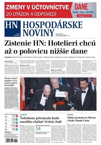 E-magazín Hospodárske noviny 28.02.2017 - MAFRA Slovakia, a.s.