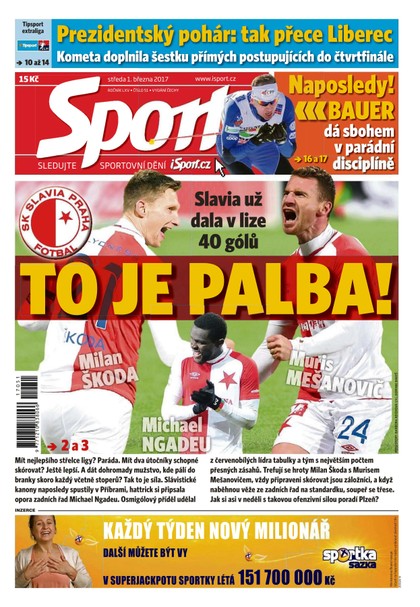 E-magazín Sport - 1.3.2017 - CZECH NEWS CENTER a. s.