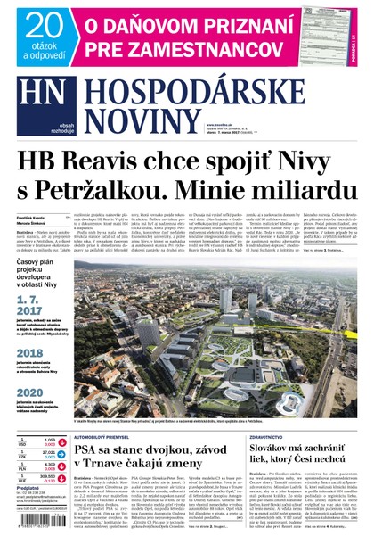 E-magazín Hospodárske noviny 7.3.2017 - MAFRA Slovakia, a.s.