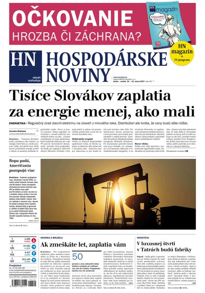 E-magazín Hospodárske noviny 10.3.2017 - MAFRA Slovakia, a.s.