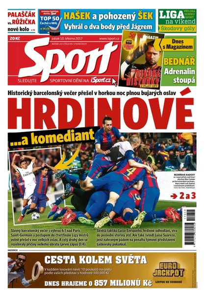 E-magazín Sport - 10.3.2017 - CZECH NEWS CENTER a. s.