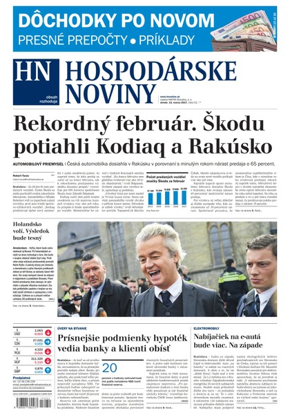 E-magazín Hospodárske noviny 15.03.2017 - MAFRA Slovakia, a.s.