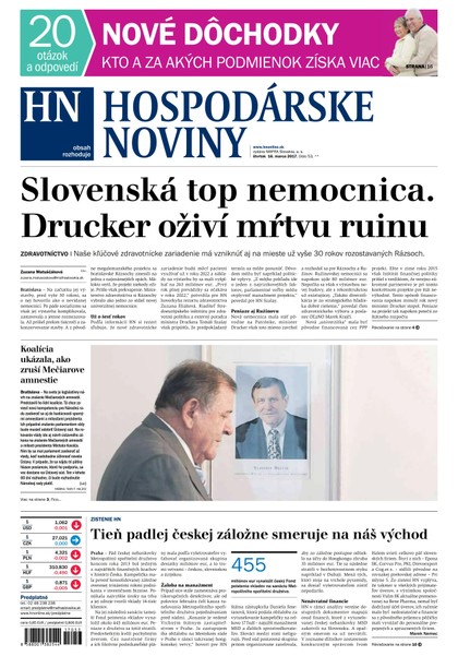 E-magazín Hospodárske noviny 16.03.2017 - MAFRA Slovakia, a.s.