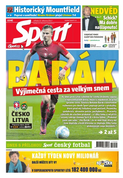 E-magazín Sport - 22.3.2017 - CZECH NEWS CENTER a. s.