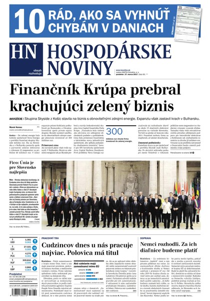 E-magazín Hospodárske noviny 27.03.2017 - MAFRA Slovakia, a.s.