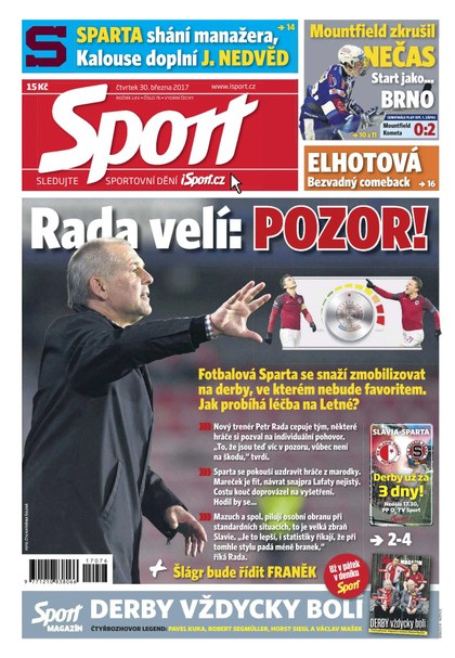 E-magazín Sport - 30.3.2017 - CZECH NEWS CENTER a. s.