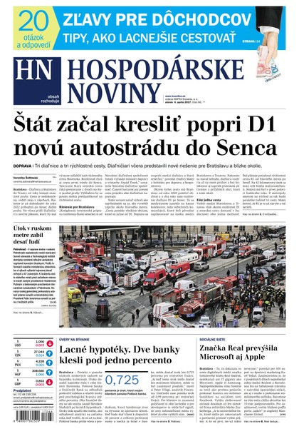E-magazín Hospodárske noviny 04.04.2017 - MAFRA Slovakia, a.s.
