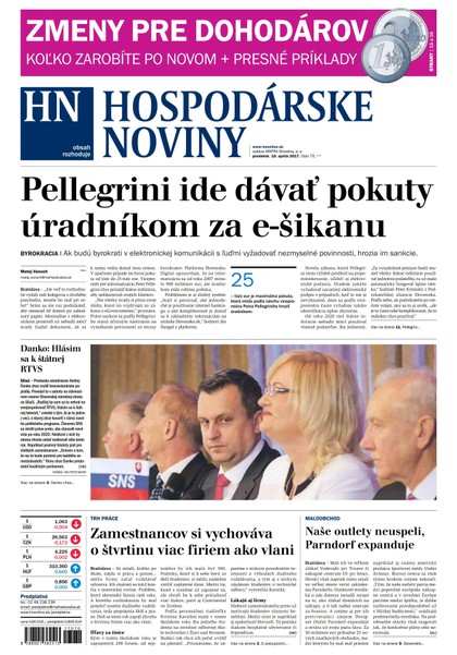 E-magazín Hospodárske noviny 10.04.2017 - MAFRA Slovakia, a.s.