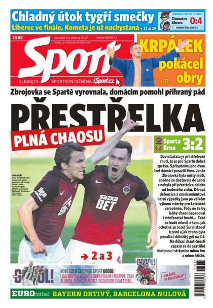 E-magazín Sport - 10.4.2017 - CZECH NEWS CENTER a. s.