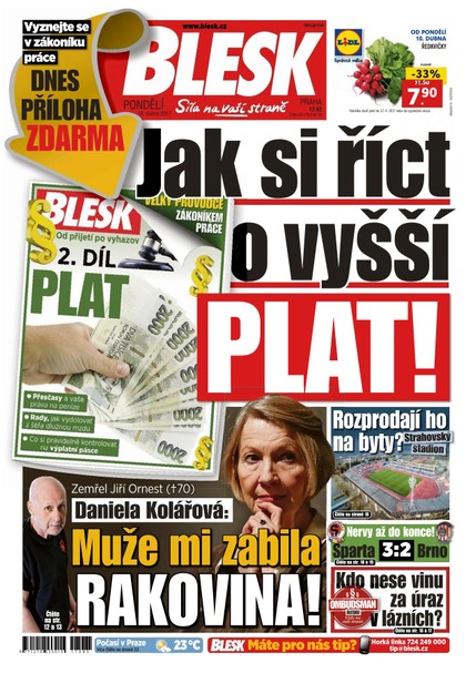 E-magazín Blesk - 10.4.2017 - CZECH NEWS CENTER a. s.