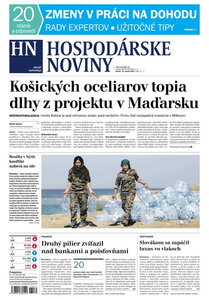 E-magazín Hospodárske noviny 11.04.2017 - MAFRA Slovakia, a.s.