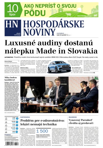 E-magazín Hospodárske noviny 14.04.2017 - MAFRA Slovakia, a.s.