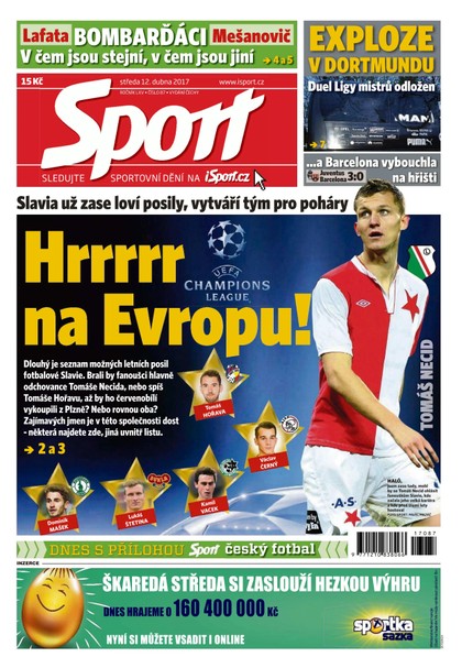 E-magazín Sport - 12.4.2017 - CZECH NEWS CENTER a. s.