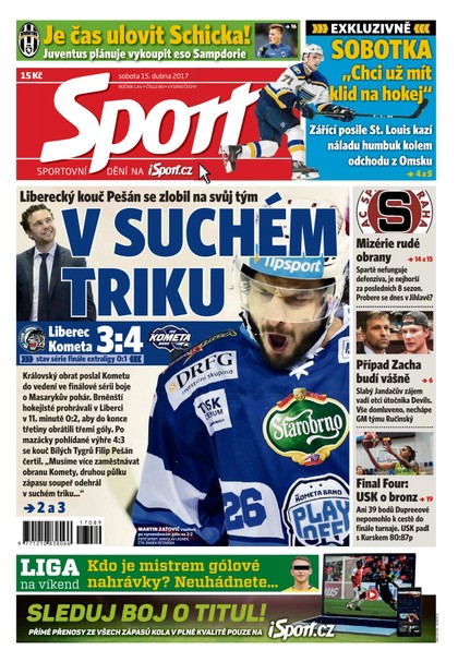 E-magazín Sport - 15.4.2017 - CZECH NEWS CENTER a. s.