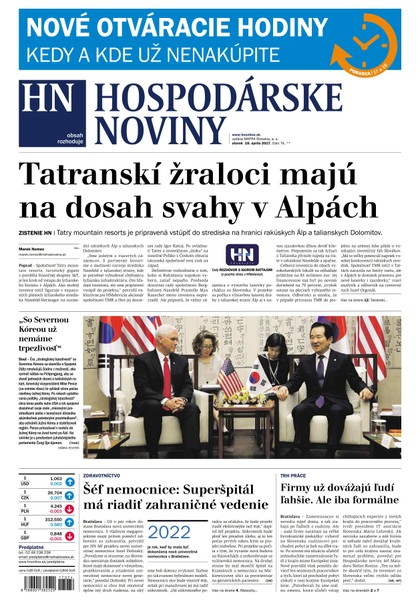 E-magazín Hospodárske noviny 18.04.2017 - MAFRA Slovakia, a.s.