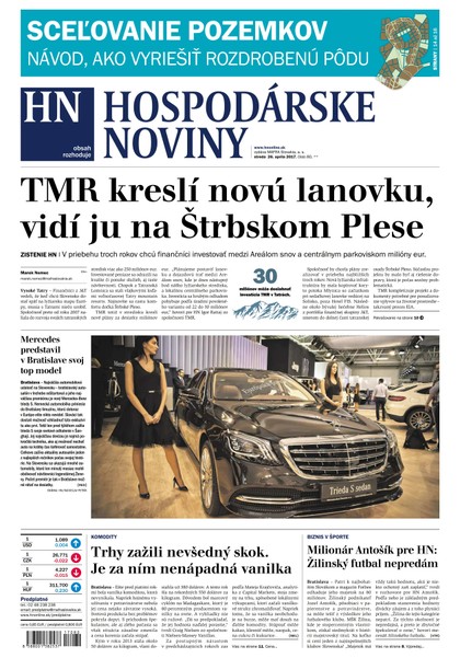 E-magazín Hospodárske noviny 26.04.2017 - MAFRA Slovakia, a.s.
