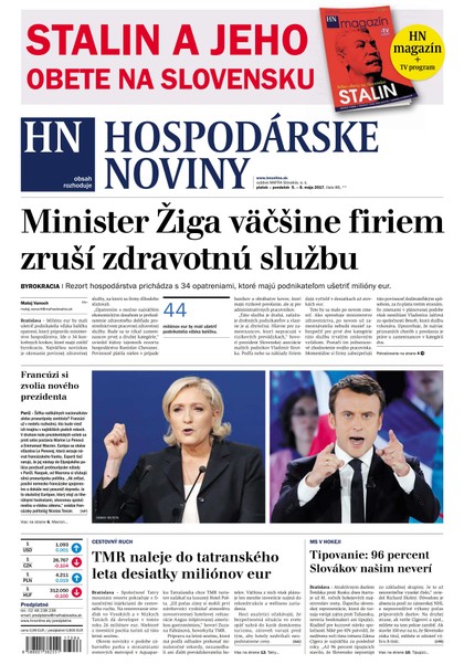 E-magazín Hospodárske noviny 05.05.2017 - MAFRA Slovakia, a.s.