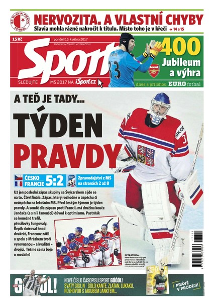 E-magazín Sport - 15.5.2017 - CZECH NEWS CENTER a. s.