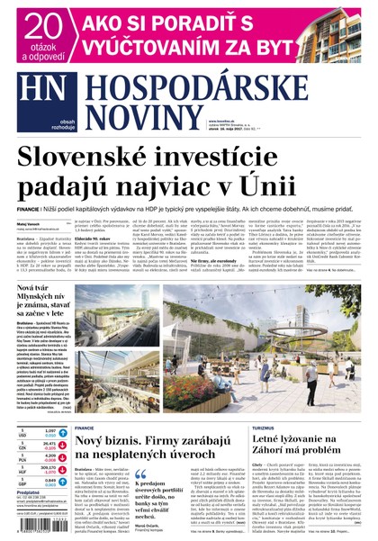 E-magazín Hospodárske noviny 16.05.2017 - MAFRA Slovakia, a.s.