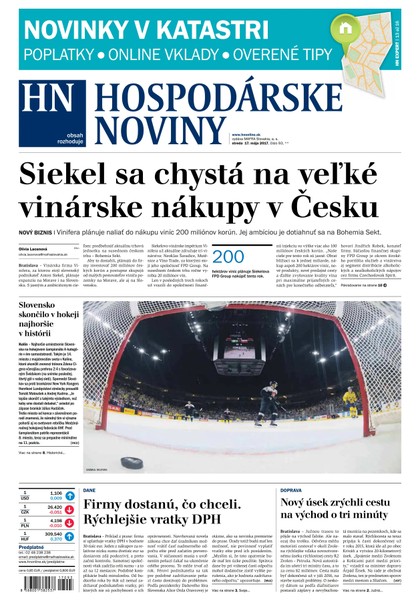 E-magazín Hospodárske noviny 17.05.2017 - MAFRA Slovakia, a.s.
