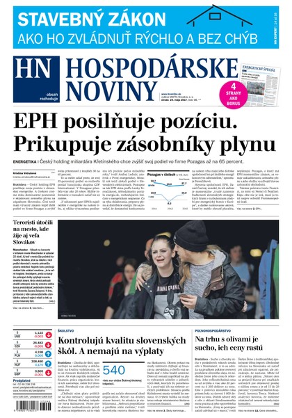E-magazín Hospodárske noviny 24.05.2017 - MAFRA Slovakia, a.s.