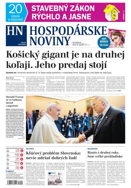 E-magazín Hospodárske noviny 25.05.2017 - MAFRA Slovakia, a.s.