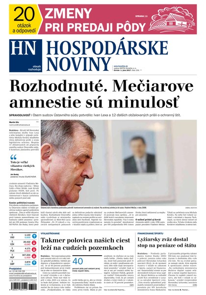 E-magazín Hospodárske noviny 01.06.2017 - MAFRA Slovakia, a.s.