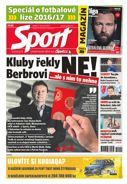 E-magazín Sport - 2.6.2017 - CZECH NEWS CENTER a. s.