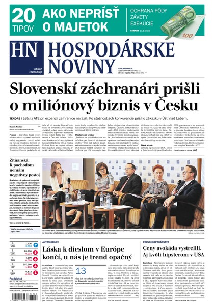 E-magazín Hospodárske noviny 07.06.2017 - MAFRA Slovakia, a.s.