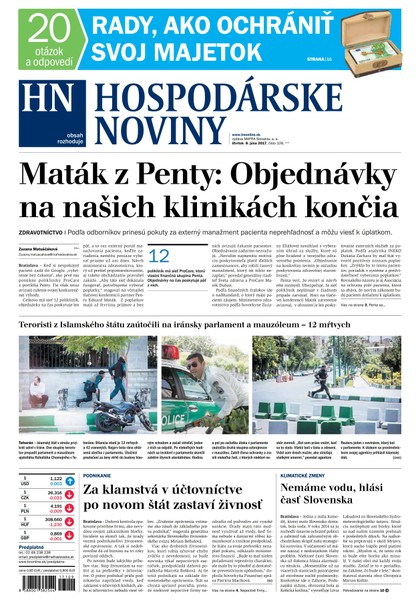 E-magazín Hospodárske noviny 08.06.2017 - MAFRA Slovakia, a.s.