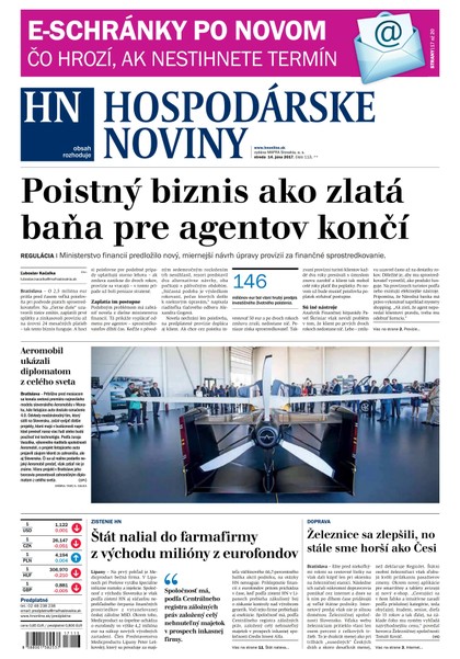 E-magazín Hospodárske noviny 14.06.2017 - MAFRA Slovakia, a.s.