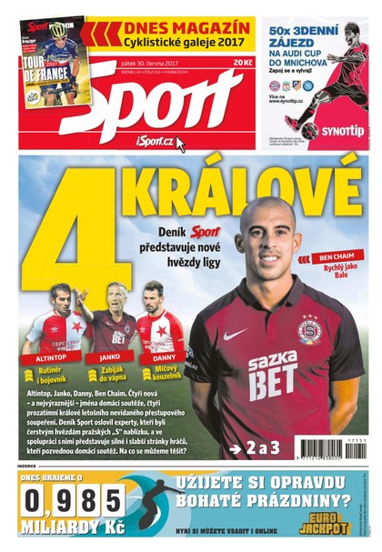 E-magazín Sport - 30.6.2017 - CZECH NEWS CENTER a. s.