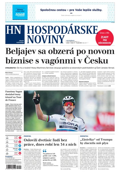 E-magazín Hospodárske noviny 04.07.2017 - MAFRA Slovakia, a.s.