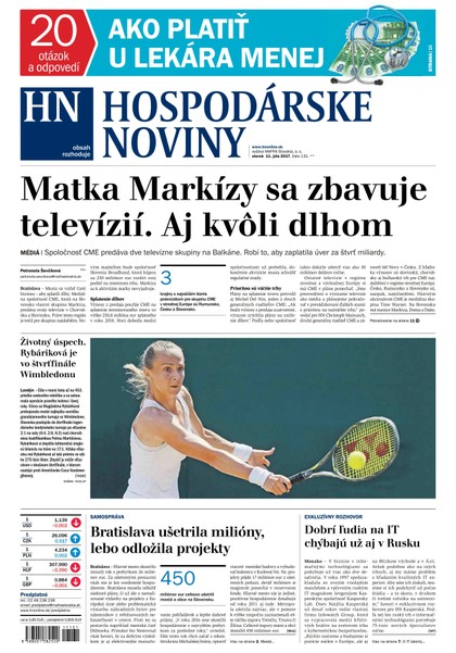 E-magazín Hospodárske noviny 11.07.2017 - MAFRA Slovakia, a.s.