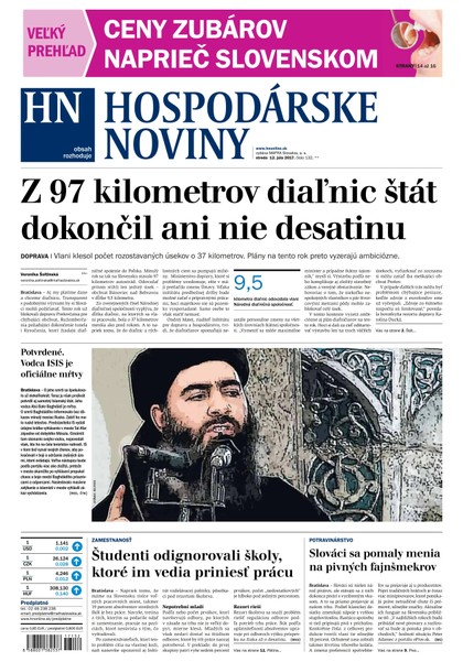 E-magazín Hospodárske noviny 12.07.2017 - MAFRA Slovakia, a.s.