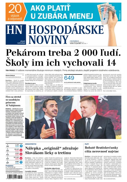 E-magazín Hospodárske noviny 13.07.2017 - MAFRA Slovakia, a.s.