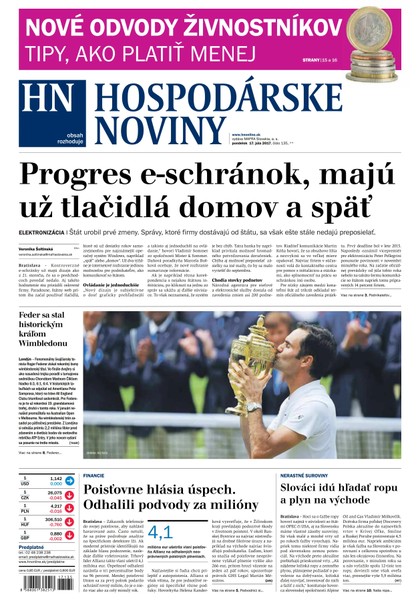 E-magazín Hospodárske noviny 17.07.2017 - MAFRA Slovakia, a.s.