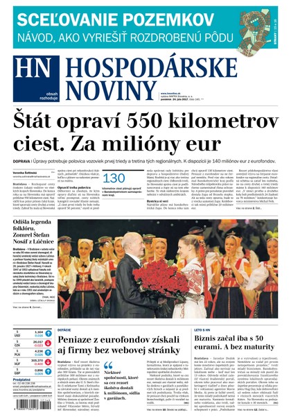E-magazín Hospodárske noviny 24.07.2017 - MAFRA Slovakia, a.s.