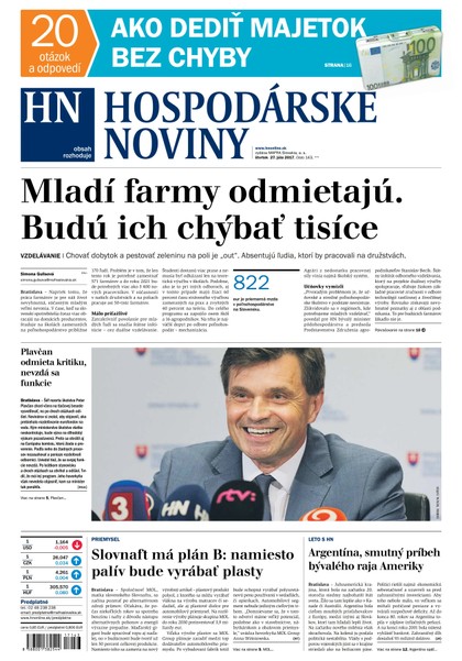 E-magazín Hospodárske noviny 27.07.2017 - MAFRA Slovakia, a.s.