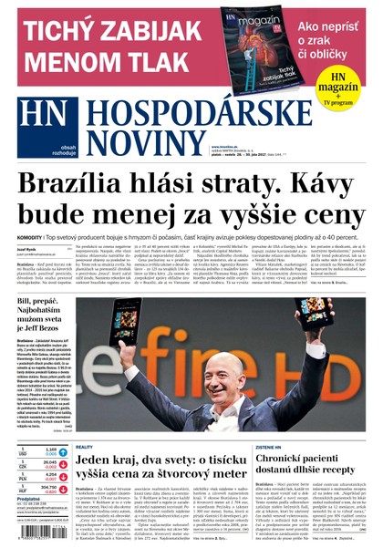 E-magazín Hospodárske noviny 28.07.2017 - MAFRA Slovakia, a.s.