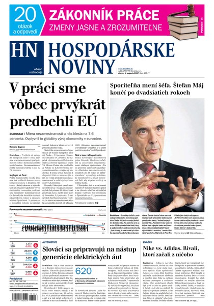 E-magazín Hospodárske noviny 01.08.2017 - MAFRA Slovakia, a.s.