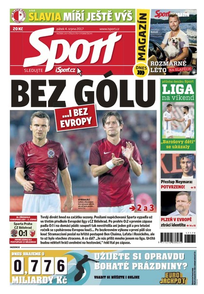 E-magazín Sport - 4.8.2017 - CZECH NEWS CENTER a. s.