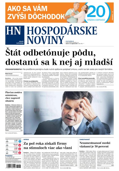 E-magazín Hospodárske noviny 15.08.2017 - MAFRA Slovakia, a.s.