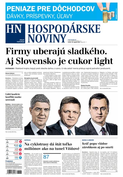 E-magazín Hospodárske noviny 16.08.2017 - MAFRA Slovakia, a.s.