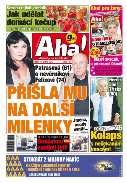 E-magazín AHA! - 18.8.2017 - CZECH NEWS CENTER a. s.