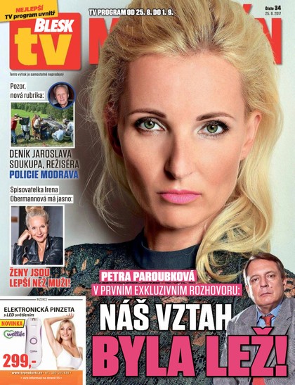 E-magazín Blesk Tv magazín - 25.8.2017 - CZECH NEWS CENTER a. s.