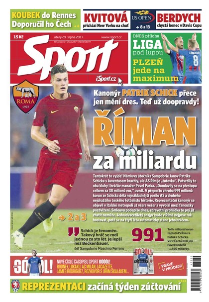 E-magazín Sport - 29.8.2017 - CZECH NEWS CENTER a. s.